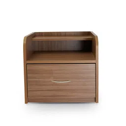 Green Soul Tansu Engineered Wood Bedside Table (Walnut Brown) | Premium Design | Quality Assured, Stylish Suede Finish | Durable Design | 1-Year Warranty image 3