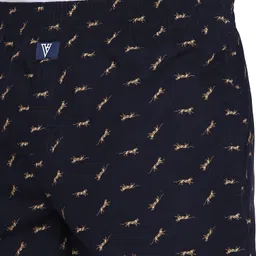 van heusen Men Allover Print Boxer Shorts - 100% Combed Cotton - Pack of 1 - Side Pocket, Side Slits image 5