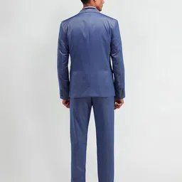 arvind Blue Tailored Fit Three Piece Suit image 5