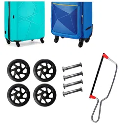 generic Luggage Wheels Only for Replacement and Repair Travel Trolley Bag Suitcases Rubber Wheels (Wheels & Cutter) for Luggage Parts, 4 Pieces: image 1