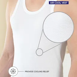 lux cozi Men's Cotton Solid Regular Fit Vest image 3