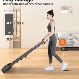 let's play LET’S Play Walking Pad for Home, 4HP Peak DC Motor Treadmill with 6% Manual Incline, 110kg User Weight, Remote Control, LED Display | Sleek Jogging Pad with Widest Running Surface (SWPAD) image 4