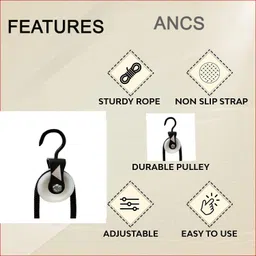 ANCS Shoulder Hand pully finger ladder For physiotherapy paralysis exercise equipment Home Door Gym Rope Exerciser Pully both hand, acromioclavicular_joint_injury image 3