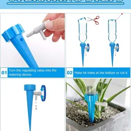ramoni 24PCS Plant Water Dropper, Automatic Water Dripper for Plants, Drip Irrigation Kit, Plant Self Watering Spikes Devices with Slow-Release Control, Self Watering Device for Plant Home Garden image 4