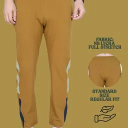 bw: beatwide Men's Ns Lycra Spandex Mixx Polyester Sports Trackpants with Both Side Zipper Pockets image 5