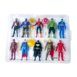 Trocshop Superhero Action Figure Toys for Kids New Figurine, Set of 10 Figures Toys for Kids image 3
