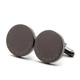 muujee Cufflinks with Engraved Wood Gift Box, Small, Wood, no gemstone image 2