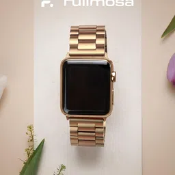 Fullmosa Compatible Apple Watch Band 38mm 40mm 41mm, Stainless Steel iWatch Strap with Case for Apple Watch Series 9/8/7/6/5/4/3/2/1/SE/SE2, Rose Gold (Watch not Included) image 2