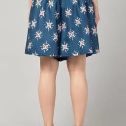 fflirtygo Women Geometric Printed Skirt Shorts Blue Color, (3X-Large) image 3