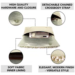peora Clutch Purses for Women Wedding Evening Handbags Party Bridal Gift image 3