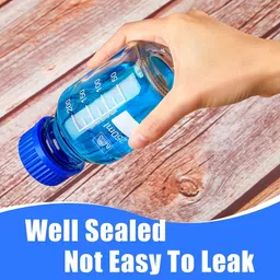 bello naturals feel better everyday Bello Scientific Borosilicate 3.3 glass Reagent Bottle 50ml 5pcs & 100ml 5pcs with leak proof Blue Screw Cap pack for glassware wide mouth chemical bottles for lab, laboratory,and professional use image 5