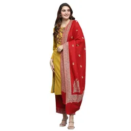 monte carlo Womens Self Design Red Shawls_ image 1