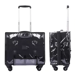 the clownfish Waterproof Dust Proof Transparent Suitcase Luggage Trolley Bag Protective Cover with Zipper Suitable for 17 inch Suitcase Trolley and overnighter image 4