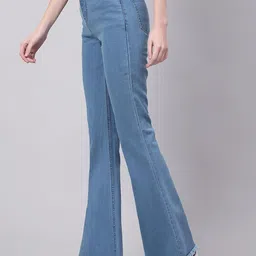kotty Womens Cotton Lycra Blend Bootleg Fit High Rise Jeans image 2