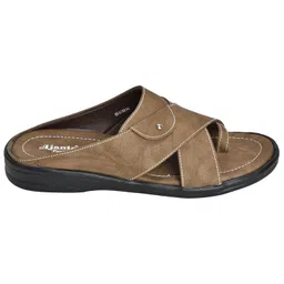 ajanta Men's Brown Synthetic Leather Sandal image 3