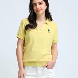 u.s. polo assn. Women's Solid Relaxed Fit T-Shirt image 2