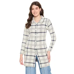 duke Acrylic Blend Stardust Women Full Sleeve Long Coat Style Sweater image 1