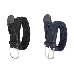 sk universal FAZON Men's & Women Black,Blue cotton Canvas Stretchable Belt (Size 28 To 36 Inch) image 1