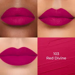 Colors Queen Hold Up Full Day Non-Transfer Matte Lipstick | Long Lasting and Weightless Formula | Intense Color Pay Off | Waterproof Lipstick for Women (103 - Red Divine, 4g) image 4