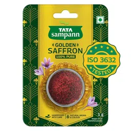 Tata Sampann Golden Saffron, 1g, Natural Aroma & Colour, Pure Kesar, ISO 3632 Tested image 1