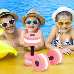 F FABOBJECTS® Water Weights | Water Aerobic Exercise Foam Dumbbell | Portable Aquatic Dumbells Aquatic Dumbbell Pool Barbells For image 3