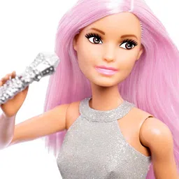 Barbie Pop Star Doll Dressed in Iridescent Skirt with Microphone and Pink Hair, Gift for Ages 3 and Up​ image 3