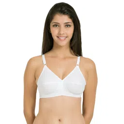 souminie Women's Cotton Non-Padded Non-Wired Everyday Bra Pack of 3 (White,42D) image 2