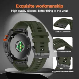 XMUXI Compatible with Garmin Fenix 7X Pro Watch Band,Silicone Sport Strap 26mm for Fenix 8 51mm/Fenix 7X,6X,6X Pro,5X,5X Plus,3 HR,Tactix,Enduro,Instinct 2X,Quatix 3(No Watch) image 2