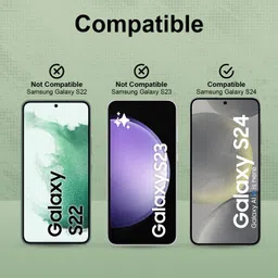 LIRAMARK Easy Fit 9H Anti-Smudge Tempered Glass Screen protector compatible with Samsung Galaxy S24 5G .Screen Guard with auto align Installation Kit for Samsung Galaxy S24 5G (6.2 Inch) image 2