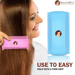 TRESOR. Lice Comb For Hair 3Pcs Lice Remover Nits Removal Comb Flea Comb Narrow Teeth Plastic Lice Combs Dandruff Dust Double Sided Lice Comb Men, Women, Kids Multicolor Tick Removal Tool Lice Comb Lice And Nits Removal Comb Dandruff Dust Narrow Teeth Comb for Women and Men 3Pcs image 4