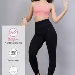 zelena Maternity Legging After Delivery I Postpartum 2 in 1 Legging for Recovery & Shaping I Ultrasoft Polyamide Fabric - Anti-Bacterial, Anti Static I Highly Stretchable Postpartum Recovery Legging image 2
