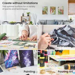 ARTIOS Canvas Boards for Painting - 14pcs 100% Cotton Artist Quality Double Primed Acid-Free Painting Canvas Board, Medium Grain, 4pcs Each (4x4, 6x10) + 3pcs Each (8x10, 10x12) image 3
