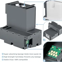 Dotpot T04D1 Ink Maintenance Box Compatible for ET-15000 ET-4760 ET-3700 ET-3750 ET-3760 ET-3850 ET-4850 ET-3710 ET-5150 WF-2860 ET-3830 XP-5100 Printer image 2