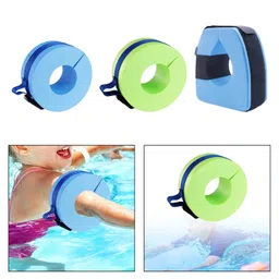elbme ELBME® Swim Aquatic Cuffs Eva Foam Swimming Arm Band Armlet Swim Training Equipment Blue with Buckle image 4