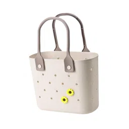 Beach Bag Travel Bag with Holes Stylish Tote Bag for Dating Holiday Shopping Clothing, Shoes & Accessories Womens Handbags & Bags image 4