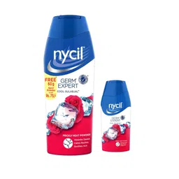 Nycil Germ Expert Prickly Heat Powder, 150gm+50gm, Assorted Fragrances (Cool Gulabjal) image 1