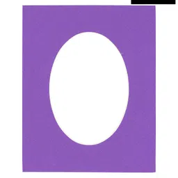 CountryArtHouse Purple Acid Free 11x14 Oval Picture Frame Mat with White Core Bevel Cut for 9x11 Pictures - Fits 11x14 Frame - Pack of 1 Matboard Show Kit with Acid Free Backing & Clear Bag image 2
