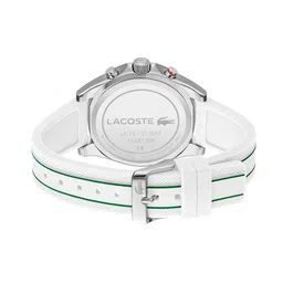 lacoste Mainsail Qtz Fashion Chrono White Round Dial Men's Watch|White Silicone Material|Multi Color Band - 2011362 image 4