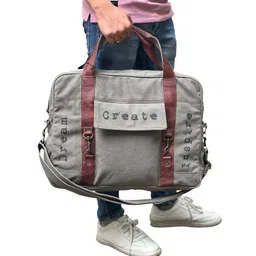 mona b 30L Travel Duffle Bag for Men and Women with Adjustable Shoulder Strap - Grey image 3