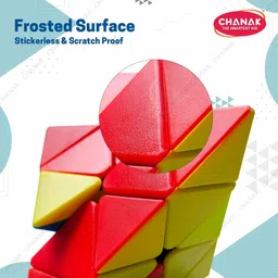 Chanak Speed Pyramid Cube, Stickerless Pyramid Cube, Triangle Pyraminx Cube for Kids Above 8 Years, BIS Approved. image 5