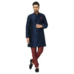 abh lifestyle Men's Silk Blend Sherwani Set. image 1