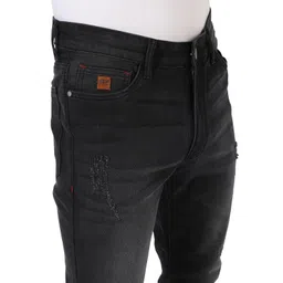 campus sutra Men's Classic Regular Fit Ankle Length Denim Jeans | Premium Mid-Rise Cotton Stretchable Crafted With Comfort Fit And High Performance For Everyday Wear image 5