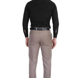 the turquoise turtle Men's Stretchable Solid Plain Formal Trousers – Regular Fit Stylish Pants for Office & Party, Fashionable Dress Trousers for Men image 4