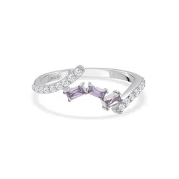 ornate jewels 925 Silver Purple Amethyst Baguette Ring for Women & Girls | With Certificate of Authenticity and 925 Stamp | Life-time Warranty* image 1