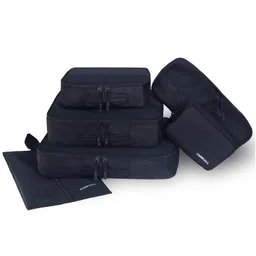 carriall Polyester Packing Cubes Travel Pouch (Set of 6 Pouch) | for Toiletry, Makeup Kit & Travel Accessories | Travel Pouch | Travel Pouch for Men & Women | Convenient Design & Easy to Carry image 1