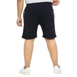 vaishvik Mens Plus Size Shorts with Zip Pockets - Navy Blue image 3