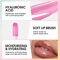 Beinina Glossy Fruit Crystal Jelly Clear Lip Gloss Oil | Hydrating Korean Lip Oil Tint For Women | Long Lasting Lipstick For Girls | Non Sticky Transparent Lip Oil | Lusicious High Shine image 4