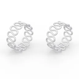 unniyarcha Silver Toe Rings for Women Pure Silver 925, Sterling Silver Jewellery with Certificate of Authenticity & 925 Stamp, Bichiya for Women Silver Chandi, Minchi Ring for women (Modern) image 3