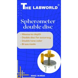 THE LABWORLD Spherometer Double Disc Brass Nickel Coating Measuring Instrument Device for Students ad Optics Shops image 5