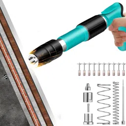 AARUKCREAION Manual Steel Nail Gun Tool – Portable Mini Nail Wall Fixing & Woodworking Accessory with 15 Concrete Nails image 1